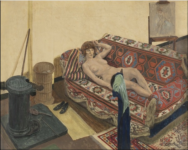 Artist Leon Underwood: Cecile on the Sofa, 1920